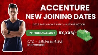 New Joiners Update - 2025 | Accenture Fresher role - Interviews 4.5LPA to 6LPA #accenture #2025