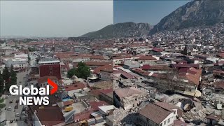 Before and after: Drone video of Turkey's Hatay shows earthquake's scale of devastation