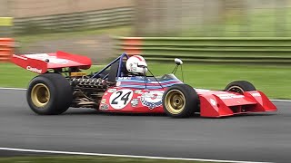 1972 Tecno PA123/3 Formula 1 (F1) Car: Warm Up, Accelerations and Flat-12 Engine Sound