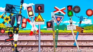 【踏切アニメ】仕事の代役を務める少し個性的なふみきりカンカン😂😂😂The Slightly Quirky Railroad Crossing Filling in for Work