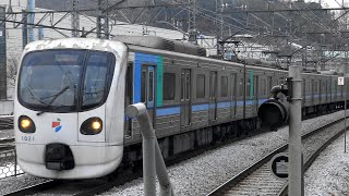 【4K】仁川都市鉄道(仁川地下鉄)1号線 1000系1次車(機器更新車)(宇進産電製IGBT-VVVF)、2次車(現代ロテム製IGBT-VVVF)到着・発車シーン集+乗車動画(走行音) 2022.12