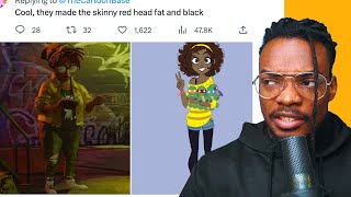 Twitter hates drawing black characters and is criticizing them for being fat.