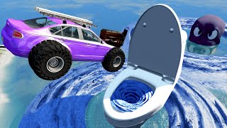 BeamNG Drive Fun Madness #150 Destroy All Cars With Giant Toilet-Random Vehicles Crashes Compilation