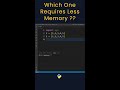 Which One Requires Less Memory ? List or Tuple ? Python #shorts