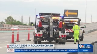 Vehicle pursuit ends in rollover crash, multiple injuries