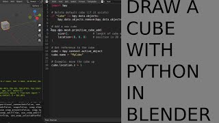 How to create a cube using chatgpt and python in blender