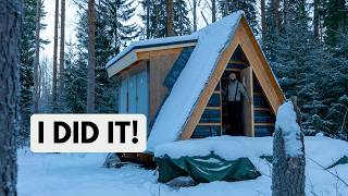 Building A-Frame Cabin in Northern Sweden Part 5