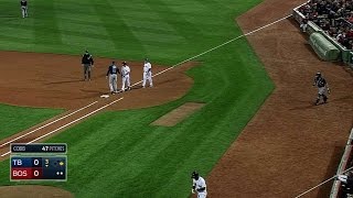 TB@BOS: Rays turn two after Betts' move toward second