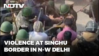 Farmers Protest: Clashes At Farmers' Protest Site After Group Barges In, Cop Injured