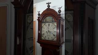 Long cased (Grandfather) clock, by George Suggate of Halesworth, striking the hour.