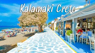 Kalamaki Crete, walking tour 4K, Greece 2022