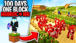 I Survived 100 Days on One Block Skyblock!