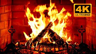 🔥 Cozy Fireplace 4K (12 HOURS). Fireplace with Crackling Fire Sounds. Crackling Fireplace 4K