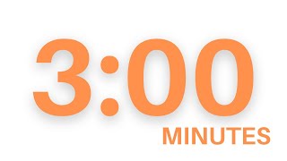 3 Minute - Simple Countdown Timer - Orange Numbers
