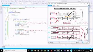 Assignment Operator vs Clone Method in C#