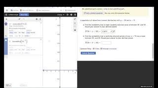 Desmos normal dist for sampling distribution