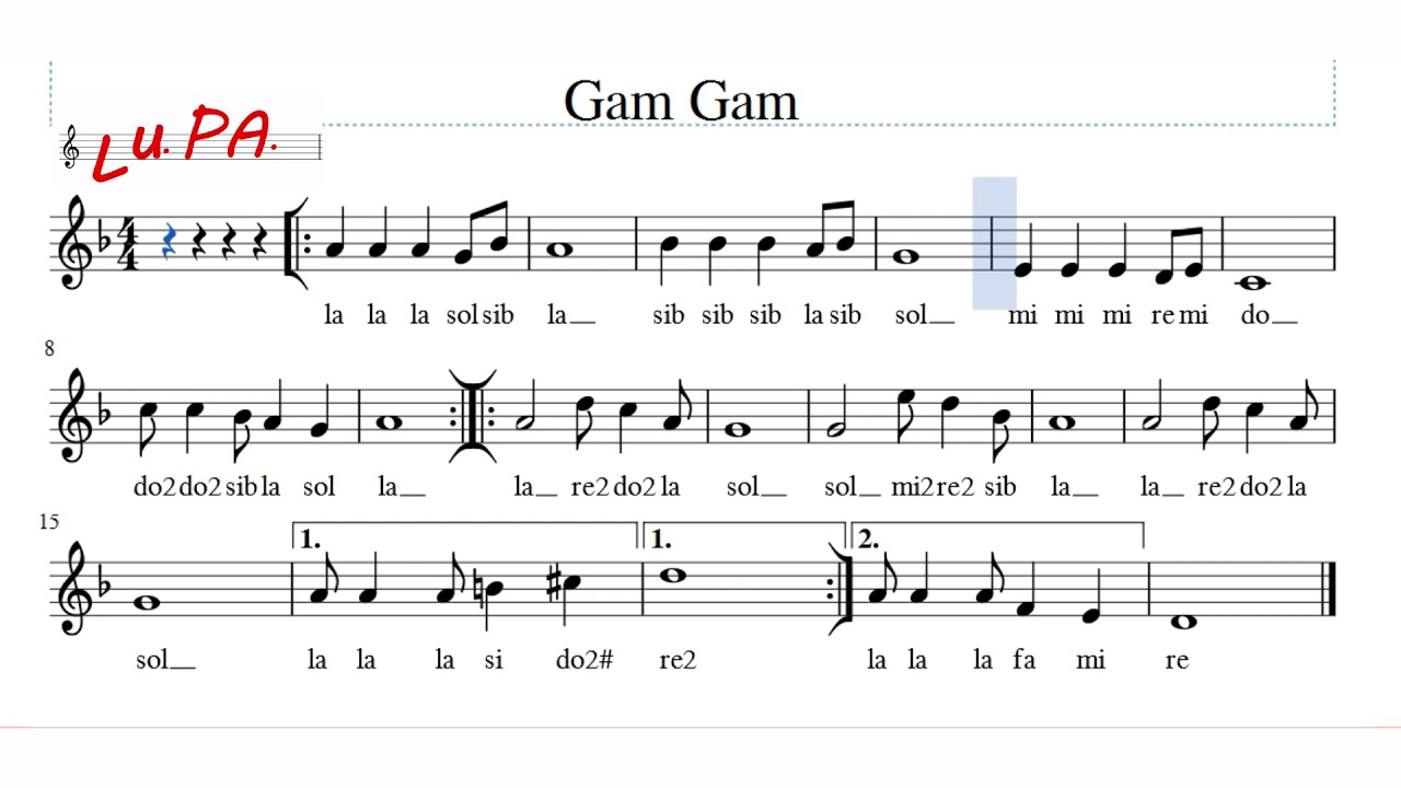 Gam Gam Giornata Della Memoria Flauto Dolce Spartito Note