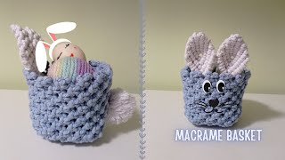 Macrame bunny basket || Easter decoration || Macrame tutorial