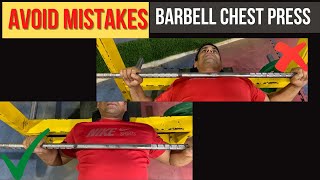 AVOID MISTAKES DURING BARBELL CHEST PRESS | BENCH PRESS | CHEST WORKOUT