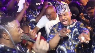 See How MC Oluomo Rock Dance With Taye Currency On Stage at Oshodi Day 2024