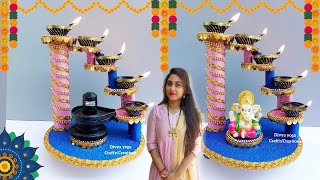 DIY 🪔 Diya Stand for Diwali🎆Diwali Decoration ideas #craftwithoutclay