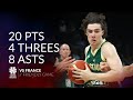 Josh Giddey 20 pts 4 threes 8 asts vs France Friendly Game