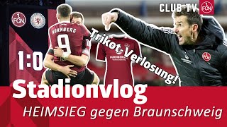 HEIMSIEG \u0026 Trikot-Gewinnspiel😍🙏 | STADIONVLOG gegen Braunschweig | 1. FC Nürnberg