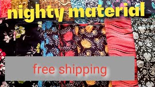 FREE📢📢 FREE# പെരുന്നാൾ ഓഫർ. shipping#cotton#nighty#material#collection#calicut#wholesale#retail