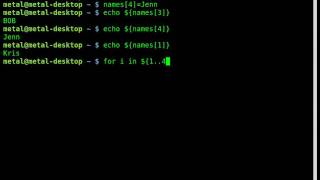 BASH tutorials - Arrays