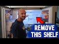 How to REMOVE and CLEAN TOP Glass Shelves in SAMSUNG Refrigerator