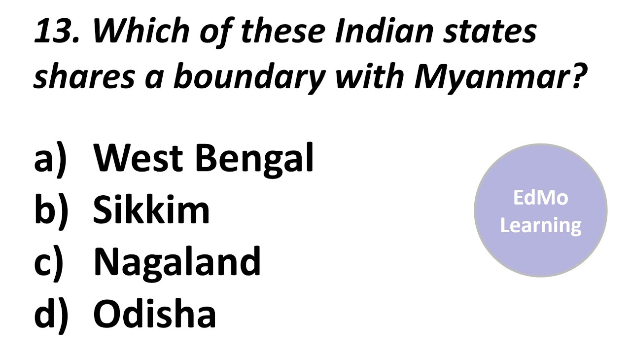 INDIA - SIZE AND LOCATION. GEOGRAPHY Quiz. MCQs - Geography Questions ...