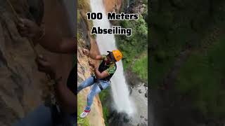 Abseiling at Sipi fall Uganda 100 Meters waterfall height! #nature #abseiling #climbingmountains