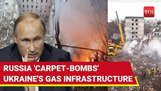 Putin's Missile \u0026 Drone Blitz Ravages Ukraine's Gas Infra; 5 Regions Flattened, 15 Killed | Watch