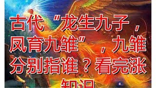 古代“龙生九子，凤育九雏”，九雏分别指谁？看完涨知识