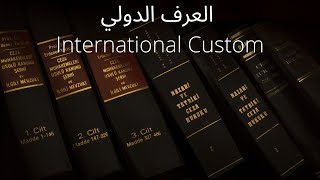 العرف الدولي   International Custom