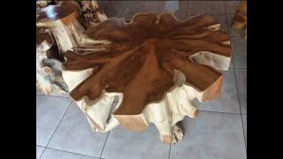 Enhance Your Home with a Large Rustic Style Teak Root Coffee Table #teakwoodfurniture #coffeetable