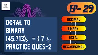 OCTAL TO BINARY PRACTICE QUES - 2 || NUMBER SYSTEM SERIES || INTERCONVERSION OF NUMBER SYSTEMS