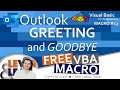 Outlook Greeting and Goodbye | VBA Macro #13