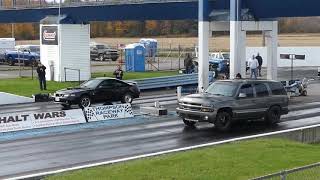 Kenne Bell Mustang gets walked by Chevy Tahoe.