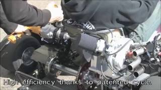 LiquidPiston XMini in a Gokart 4 hp - 4 lbs!
