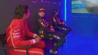 Cooldown Room with Max Verstappen ,Checo and Carlos Sainz | 2024 Bahrain Grand Prix #F1