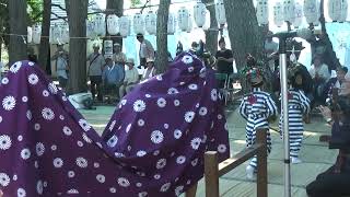 2019年　場慣らし（天狗とささらすり）　長島八幡神社獅子舞保存会