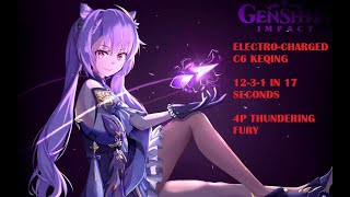 Genshin Impact Spiral Abyss 12-3-1 4TF (C6) Electro-Charged Keqing 17 seconds