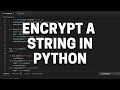 Encryption in Python Using Command Line and Saving the Key in a File! Python Tutorial