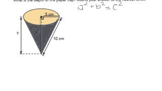 Use The Pythagorean Theorem To Find Unknown Side Length Within A Cone