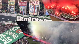 Noordtribune sfeeractie fc groningen 💚💚 seizoen 2021-2022