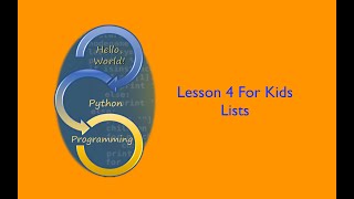 Python For Kids - With Mathew - Lists