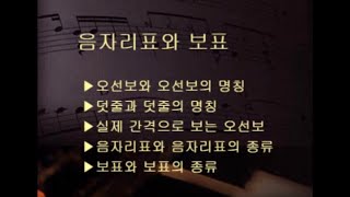 기초악전 제2강 음자리표와 보표