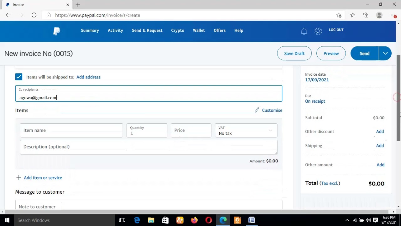 How To Create An Invoice On PayPal Easily And Send To Customers - YouTube