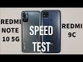 Xiaomi Redmi Note 10 5G vs Xiaomi Redmi 9C Speed Test